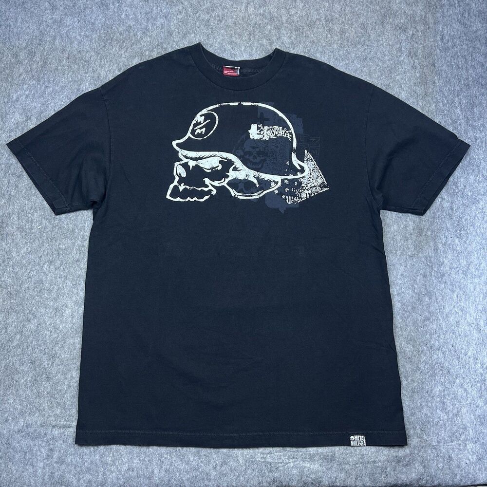 Vintage Y2K Metal Mulisha Men's T-Shirt Skull Shirt Goth Grunge Skater Size XL